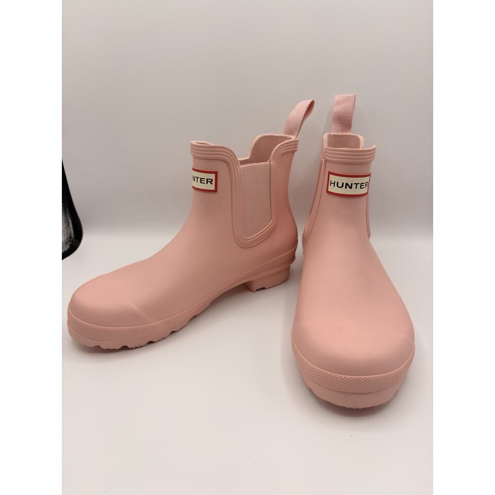 Hunter Chelsea Rain Boots Pink Women’s Sz US 5 EU 36 Excellent - Picture 3 of 10